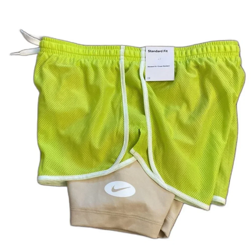 Nike Dri Fit Shorts Green Girl Size Large